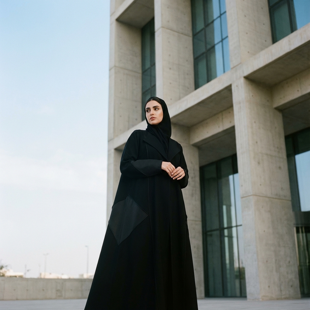 Fashion campaign image representing AI product photography for Saudi brands with clean editorial styling.